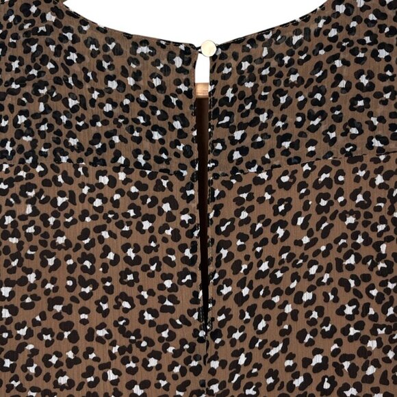 LK BENNETT DAKOTA ANIMAL PRINT CHIFFON LONG SLEEVE DRESS - Picture 10 of 13